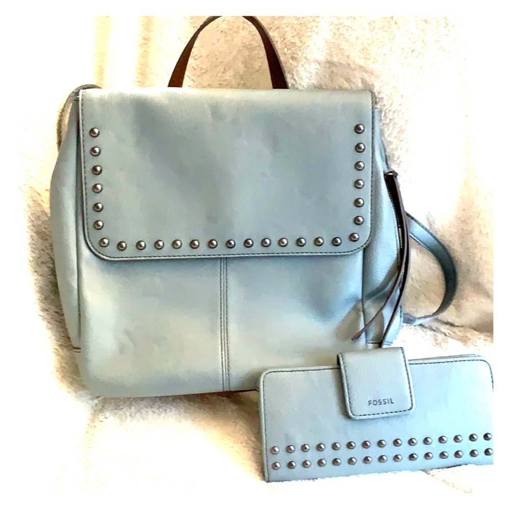 Fossil Backpack Purse with matching Wallet